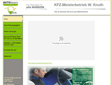 Tablet Screenshot of kfz-knuth.de